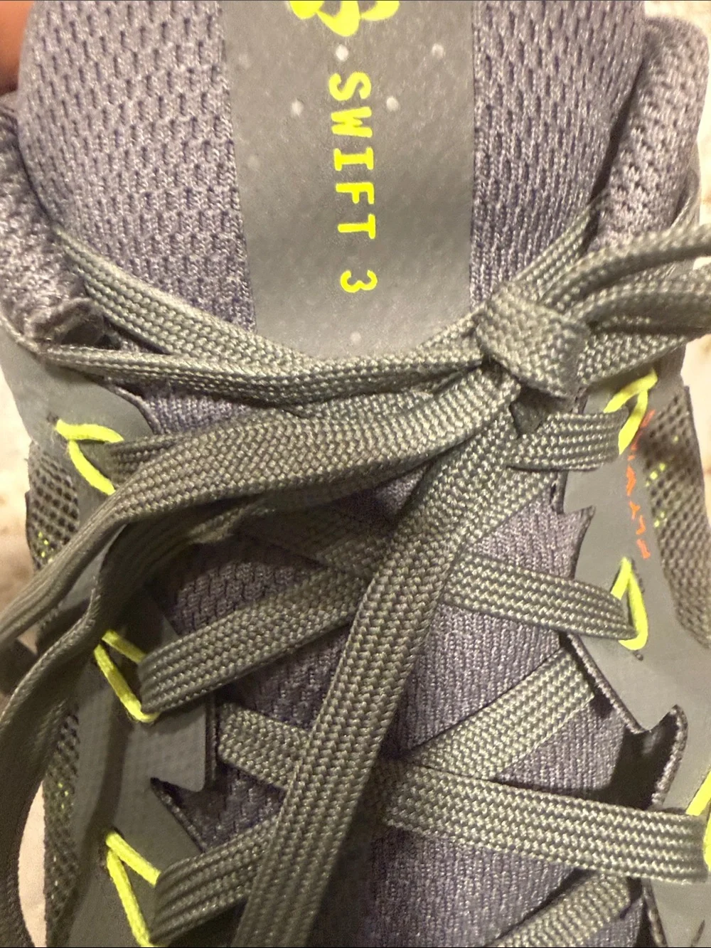 Nike Running Swift 3 FLYWIRE Men's Gray Athletic Sneakers with Lime Accents